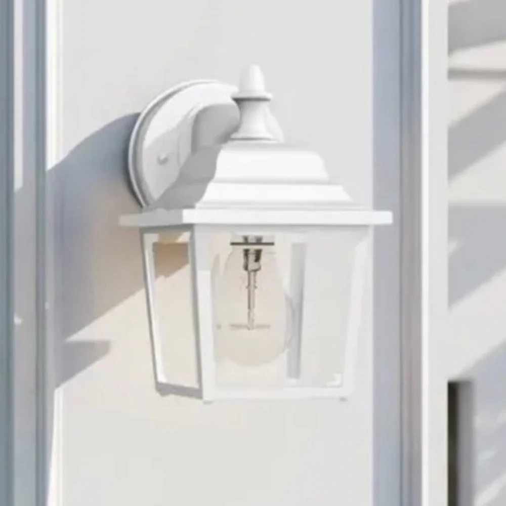 White Wall Mounted Outdoor Lantern